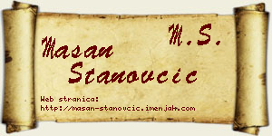 Mašan Stanovčić vizit kartica